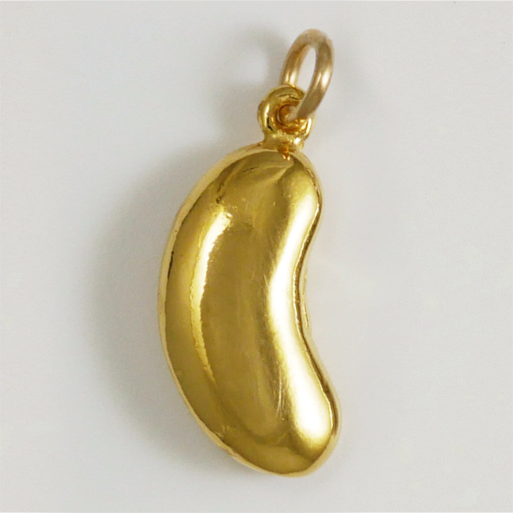 gold vermeil bean charm