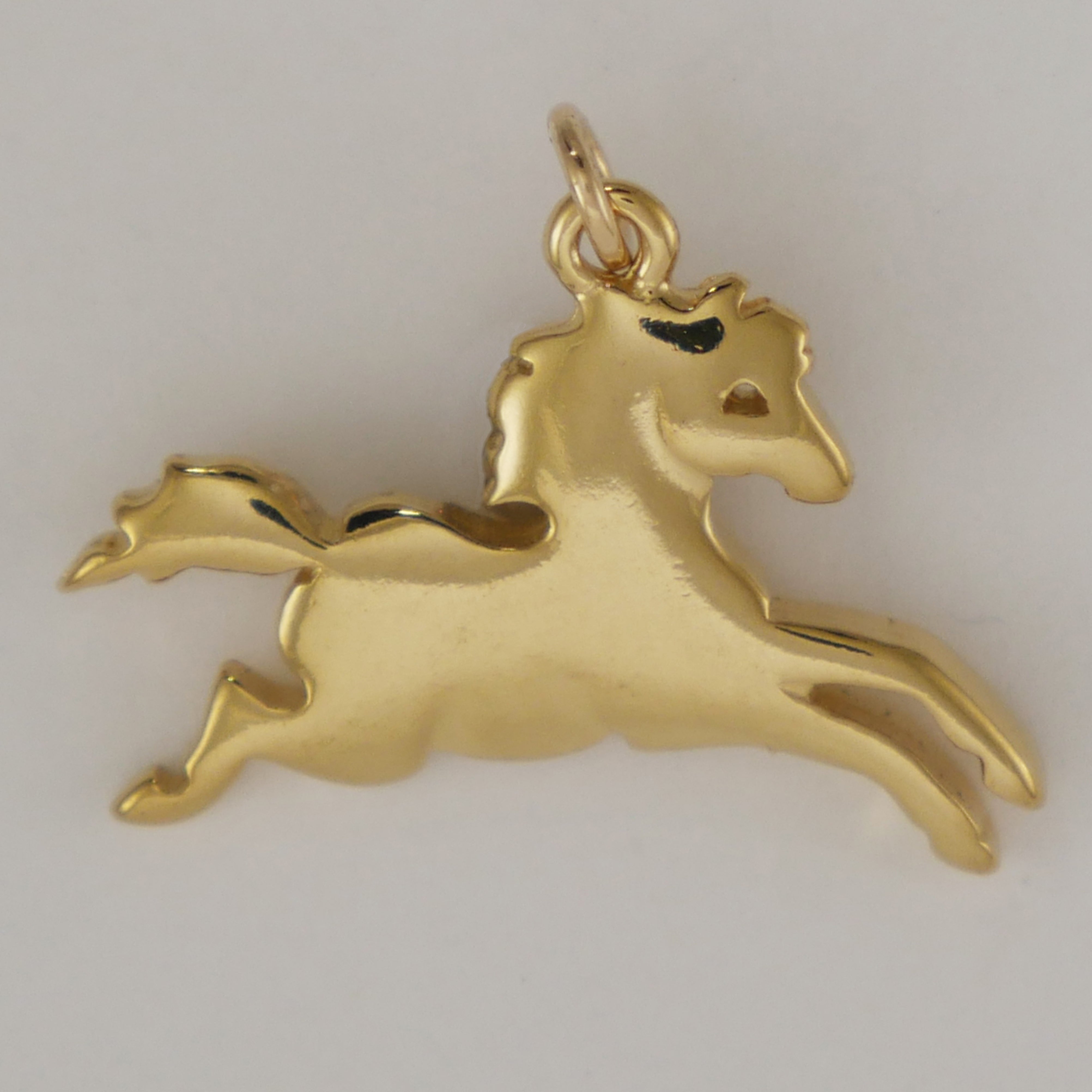 Gold horse pendant - CharmWorks