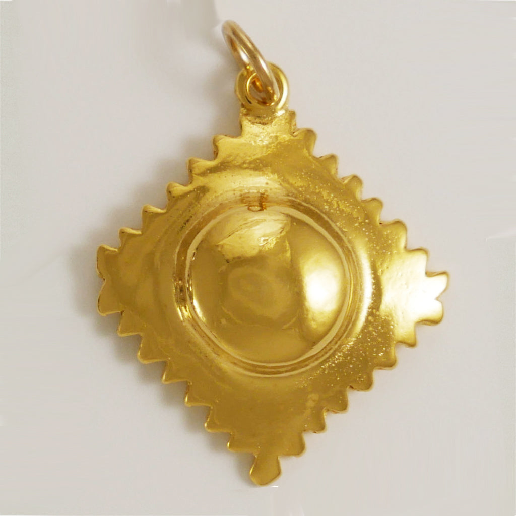 gold vermeil ravioli charm or pendant