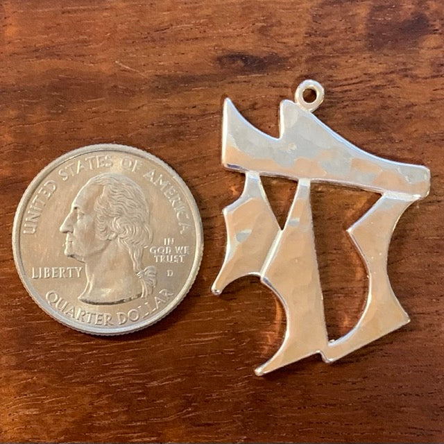 Hammered Chai Symbol Pendant - CharmWorks