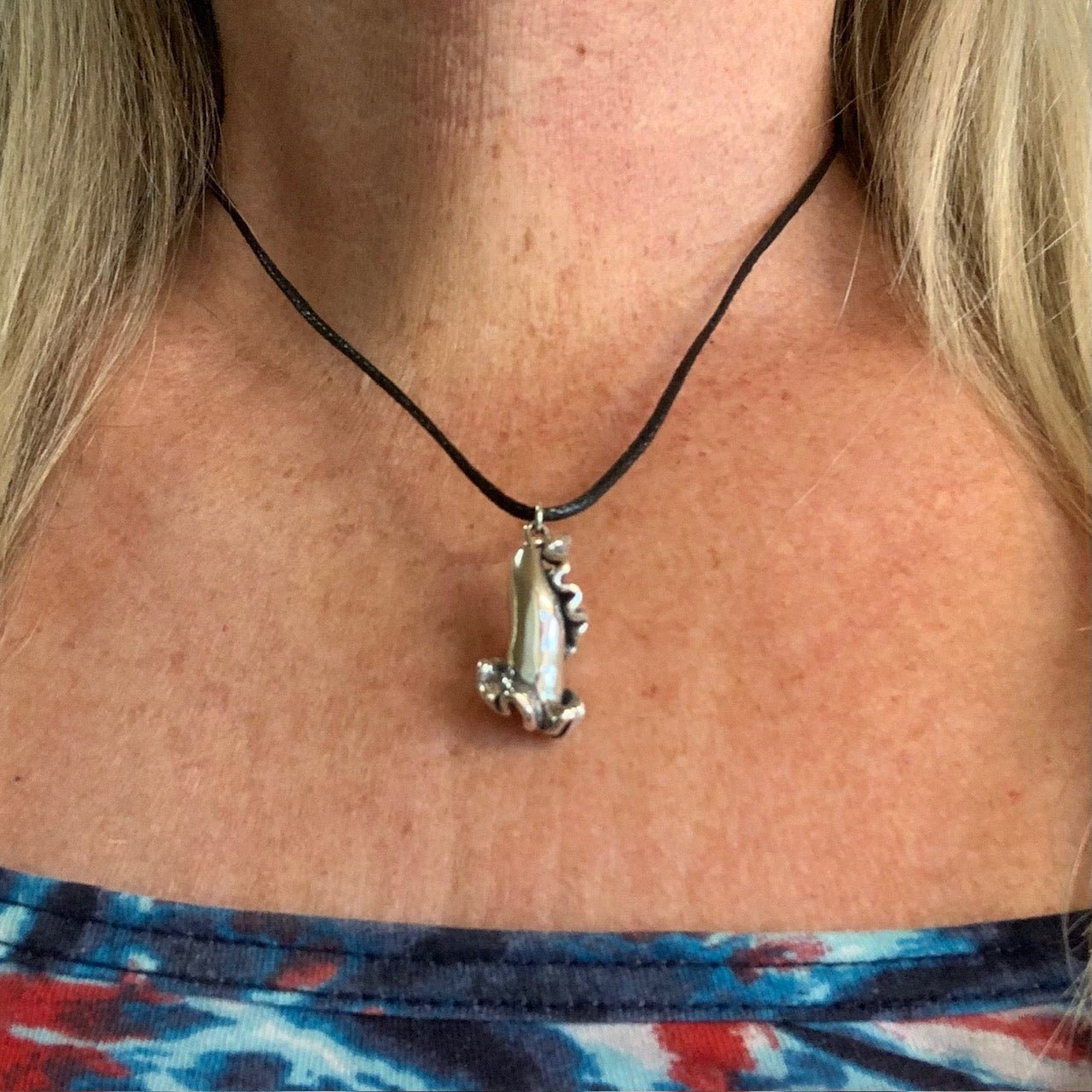 Campanelle pasta necklace in sterling silver