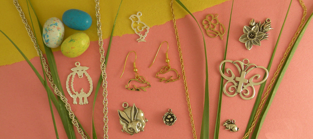 sterling silver and gold vermeil Easter jewelry