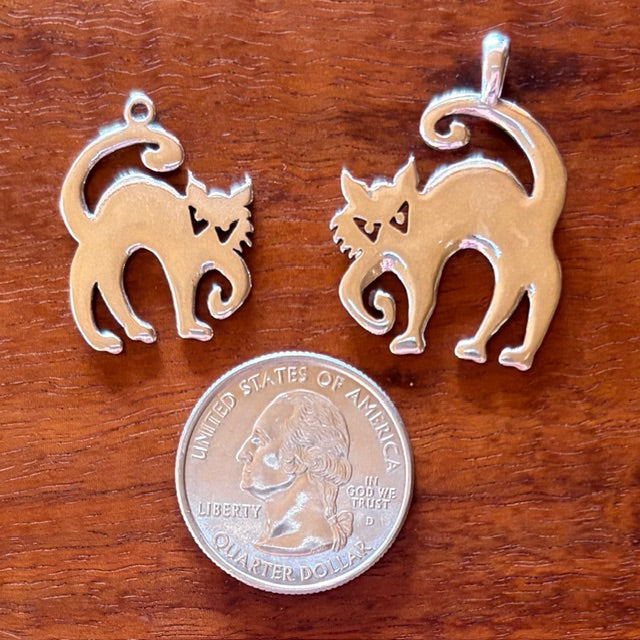Halloween cat pendant and charm - Charmworks