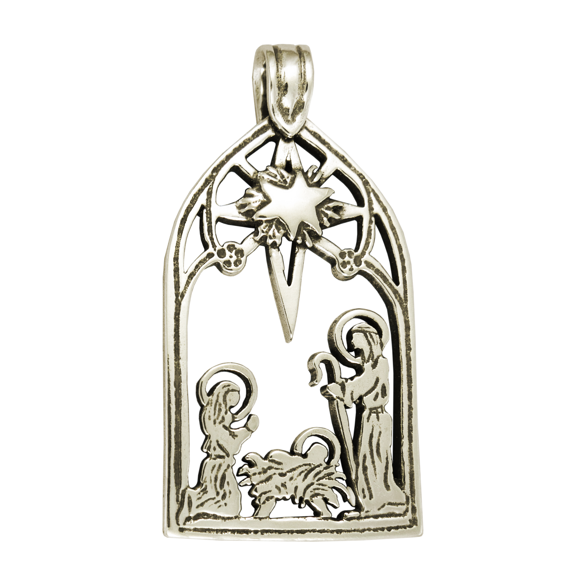 Nativity Scene Pendant Christmas Jewelry CharmWorks