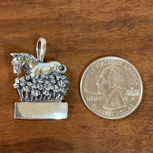 Horse With Flower Box Pendant - Charmworks