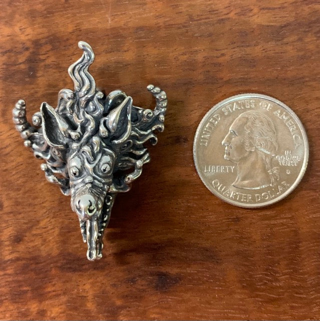 Chinese Dragon Head Pendant - Charmworks