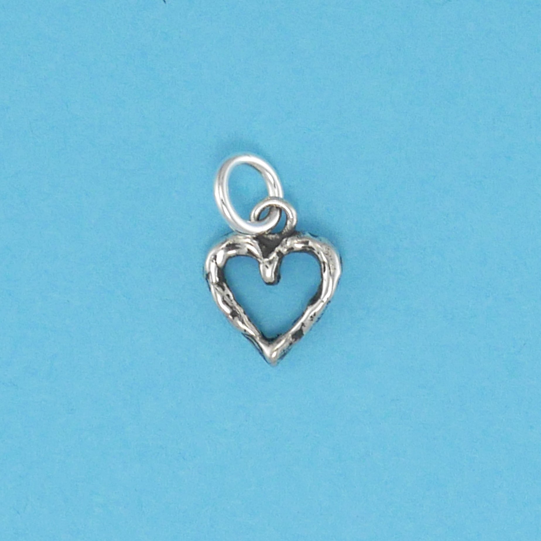 Textured Heart Charm - Charmworks