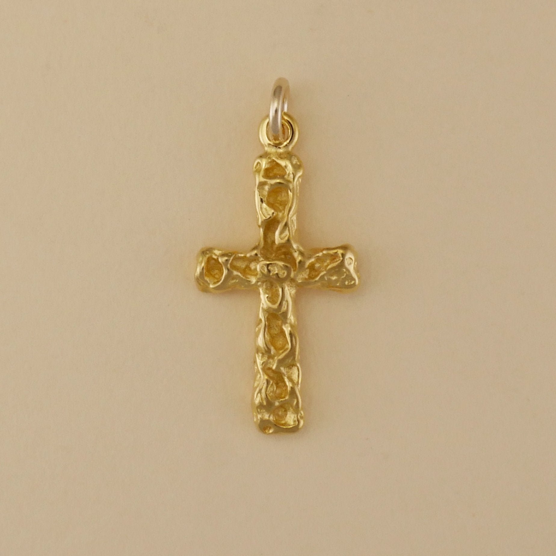 Textured Cross Charm - Charmworks