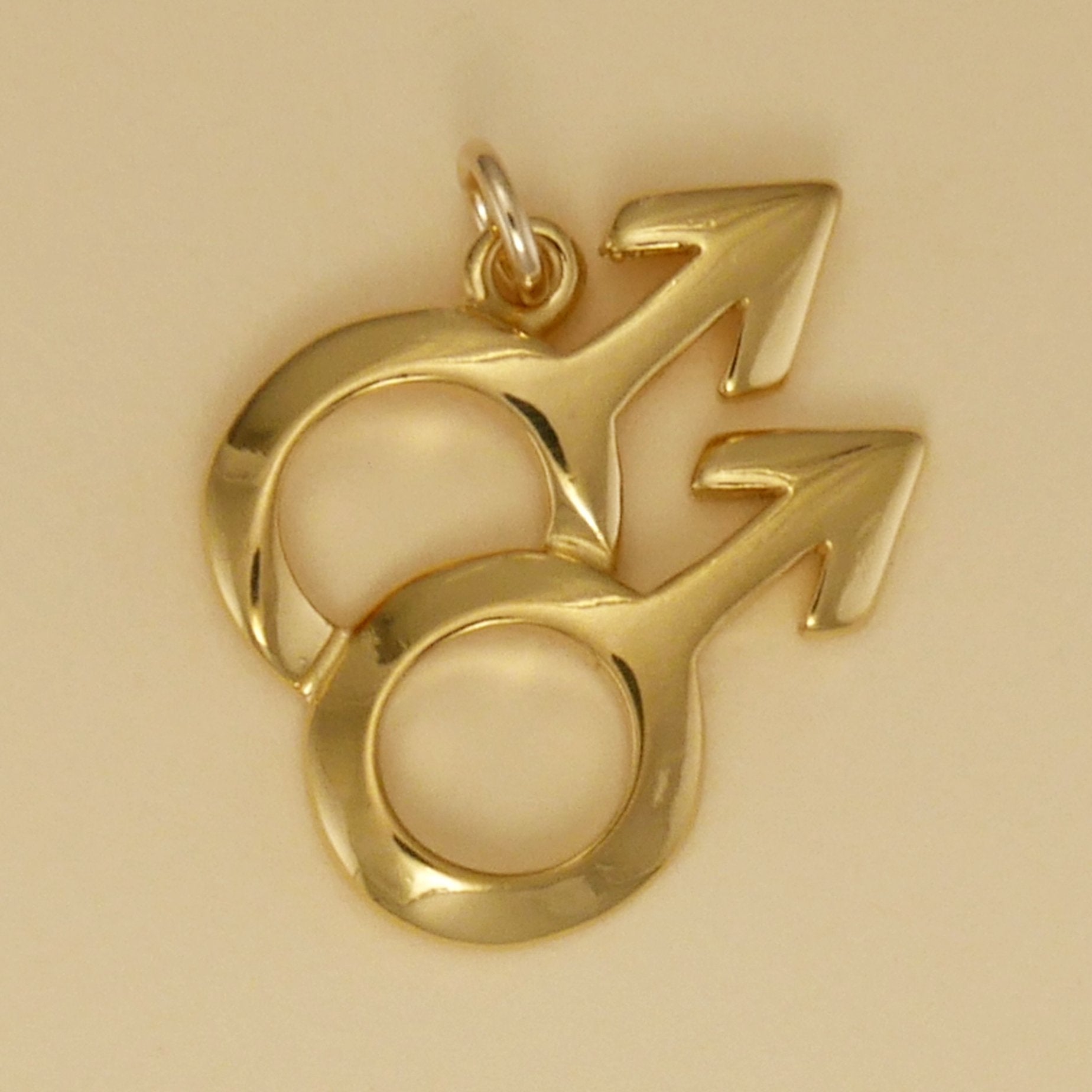 Double Male Symbol Charm - Charmworks
