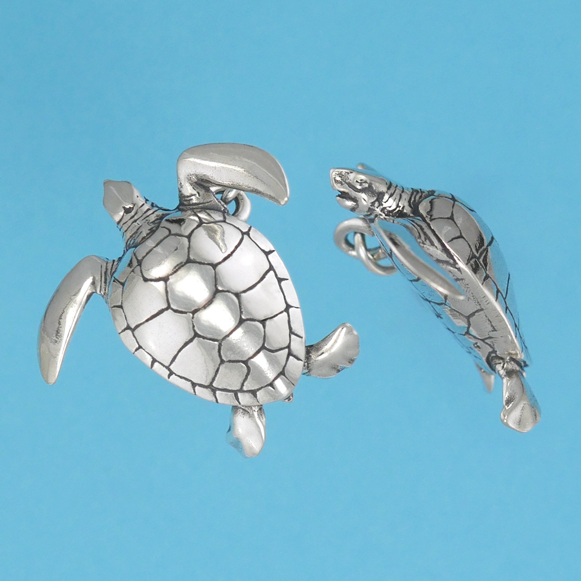 Green Sea Turtle Pendant Sea Life Jewelry CharmWorks