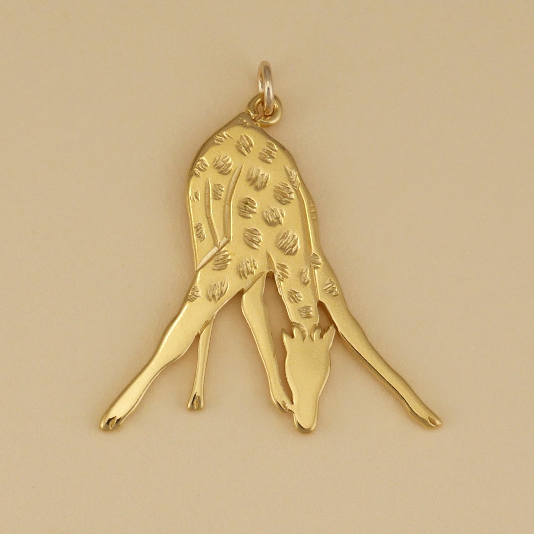 Giraffe At The Watering Hole Charm - Charmworks
