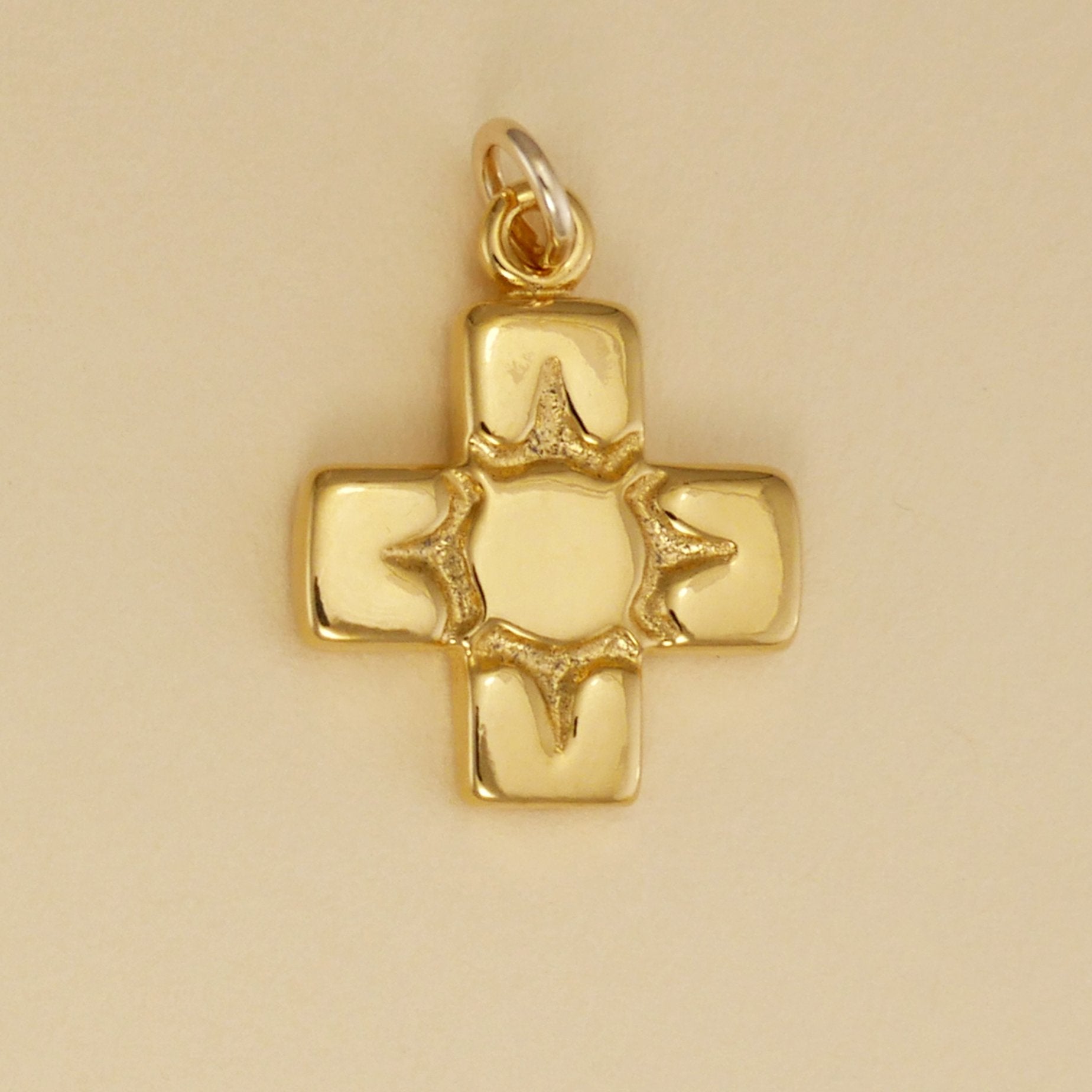 Greek Rosette Cross Charm - Charmworks