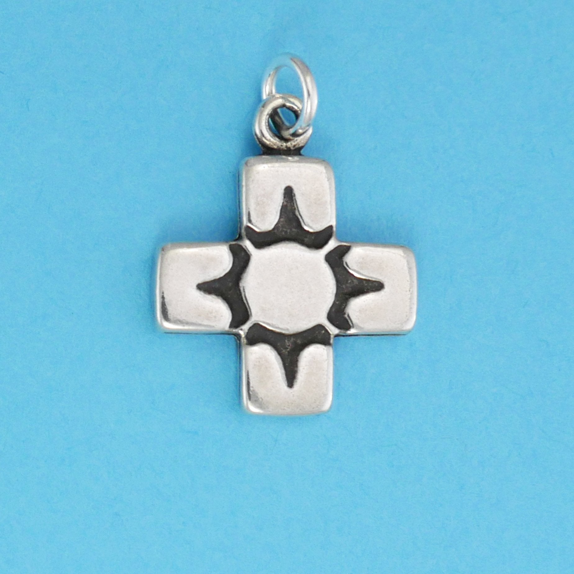 Greek Rosette Cross Charm - Charmworks