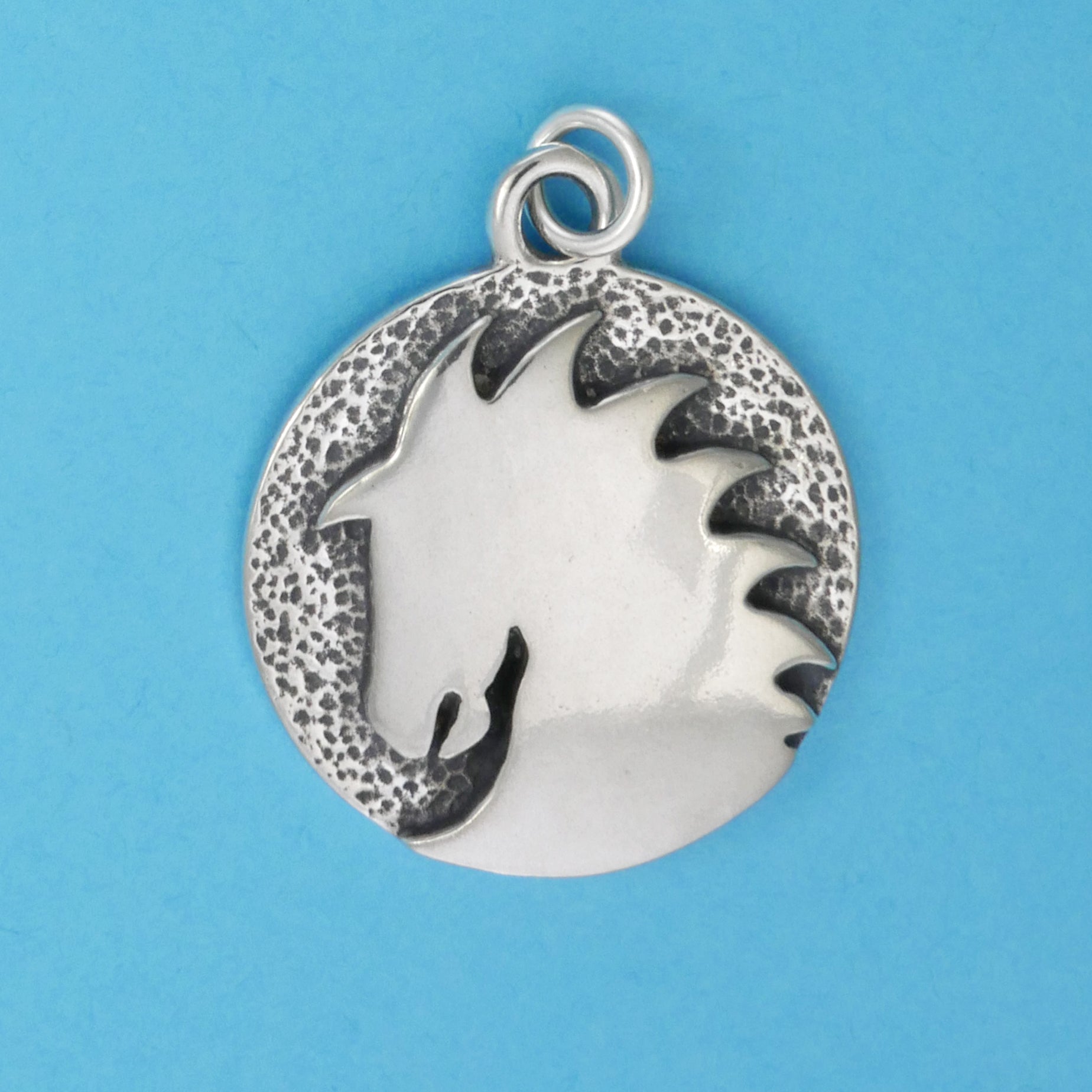 Sunburst Horse Head Pendant - Charmworks