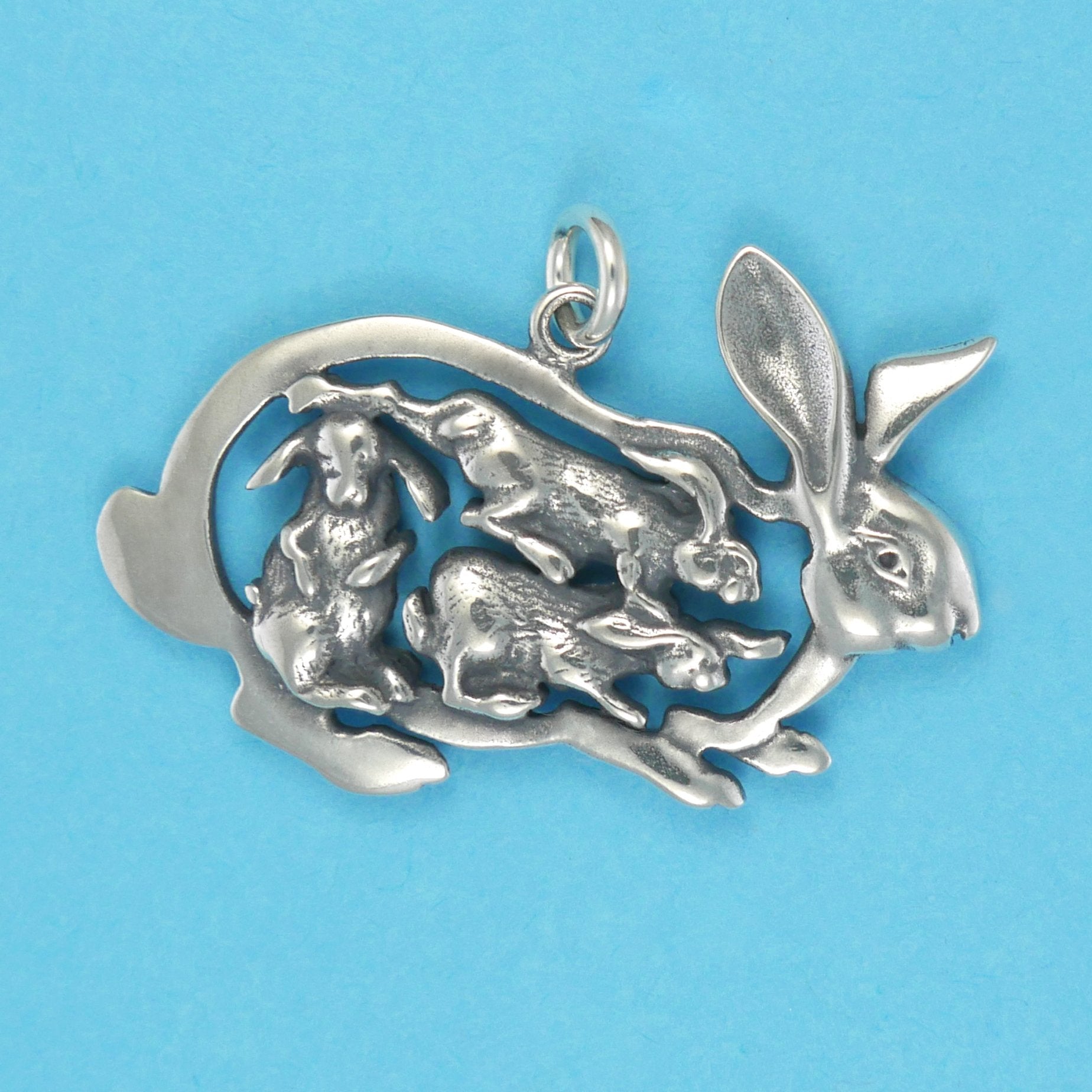 Bunny Rabbit With Babies Charm - Charmworks