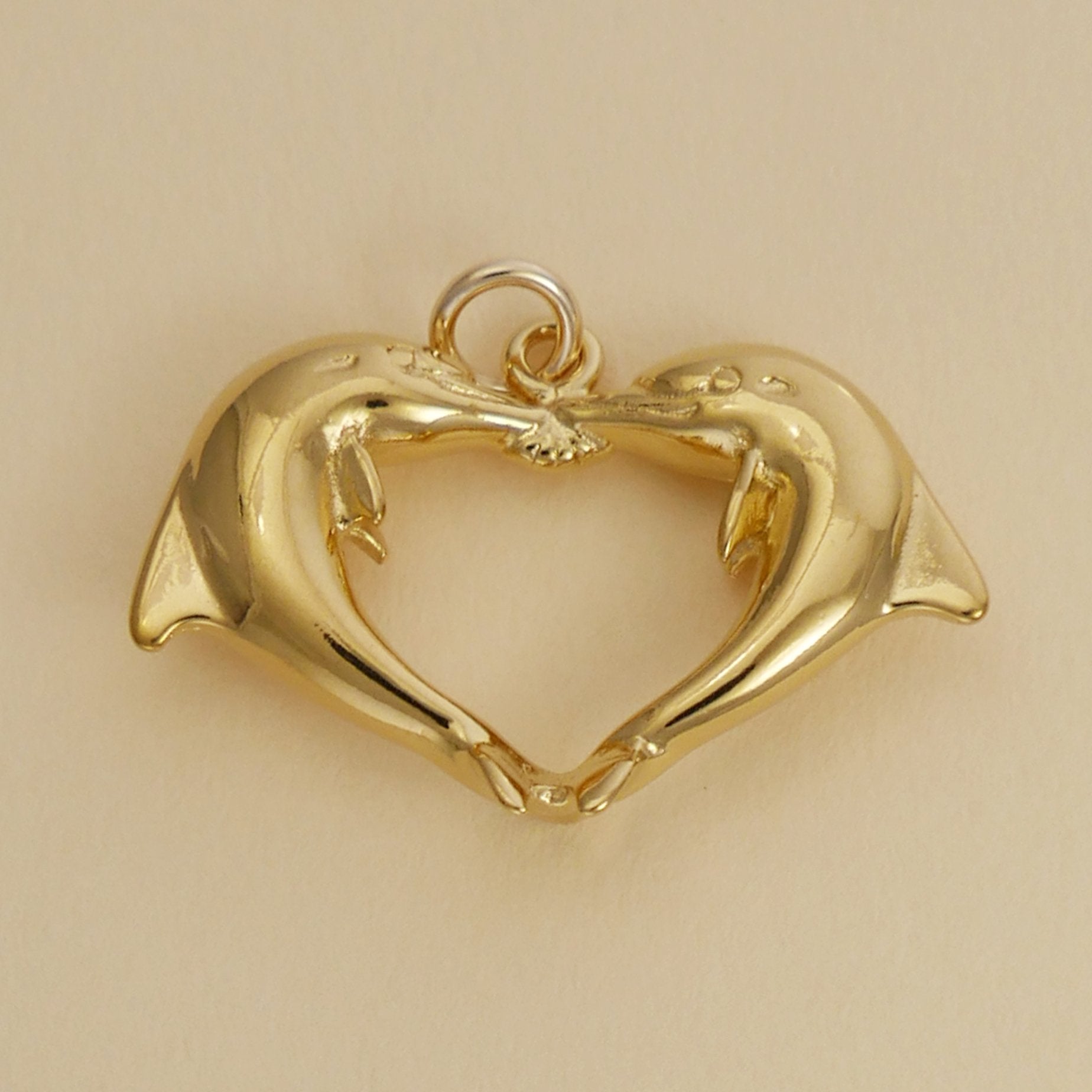 Dolphin Heart Charm - Charmworks