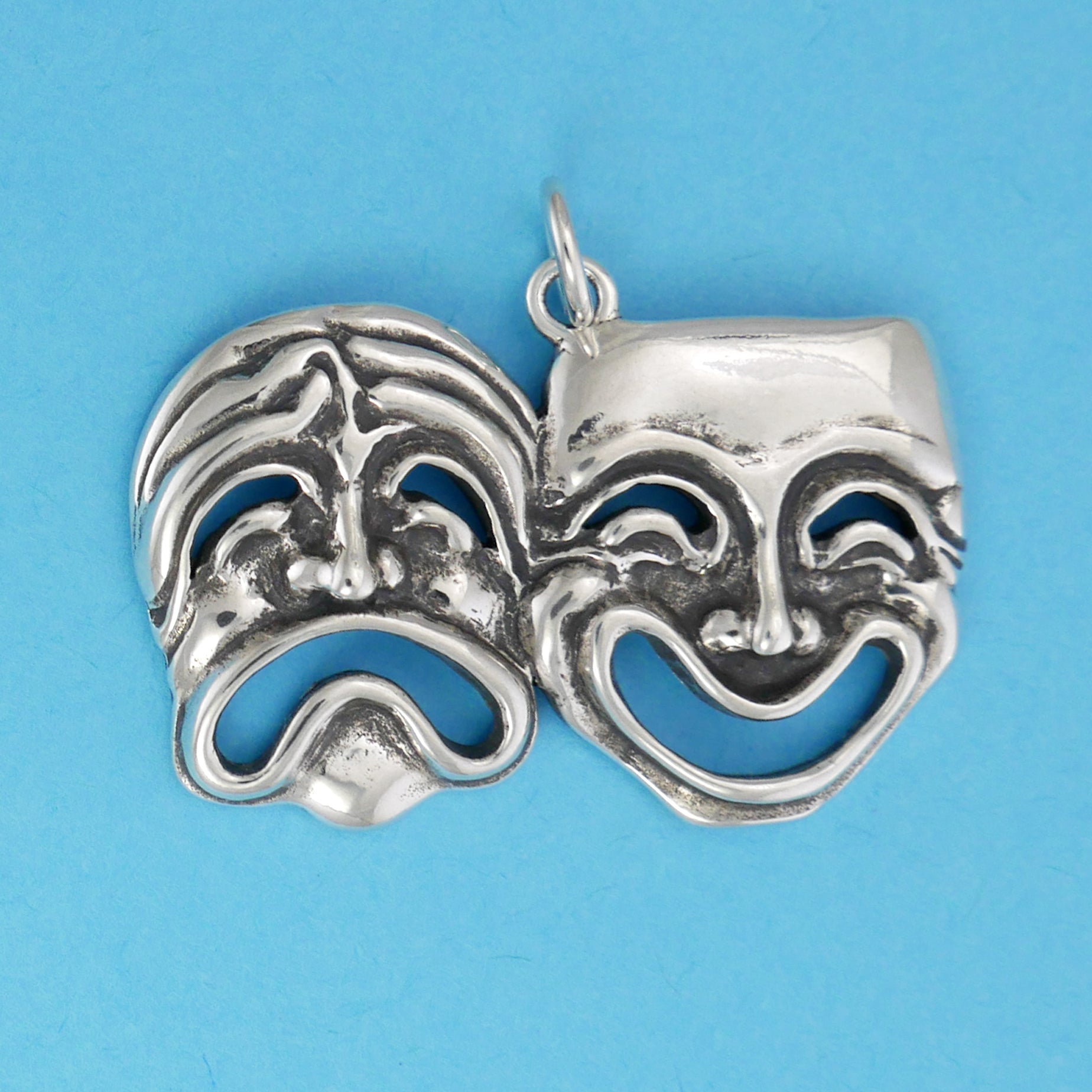 Comic And Tragic Mask Pendant - Charmworks