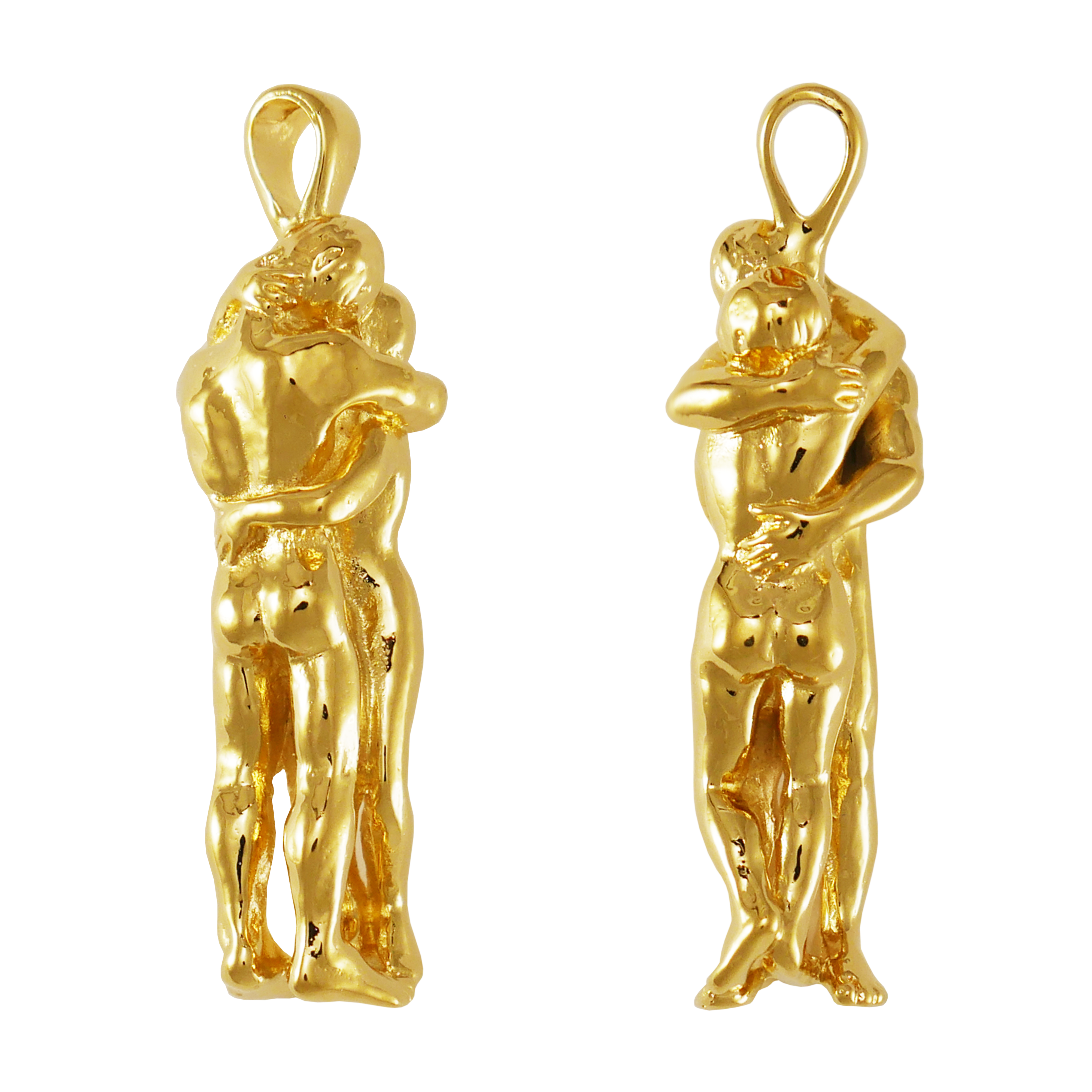 Gold vermeil lovers pendant- charmworks