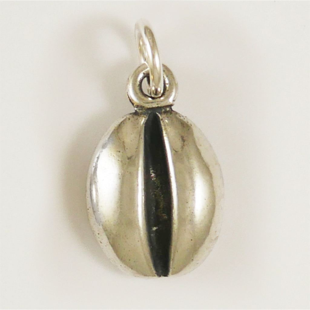 sterling silver coffee bean charm