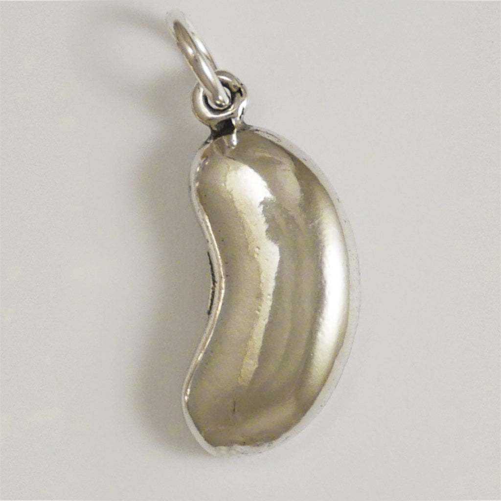 sterling silver bean charm