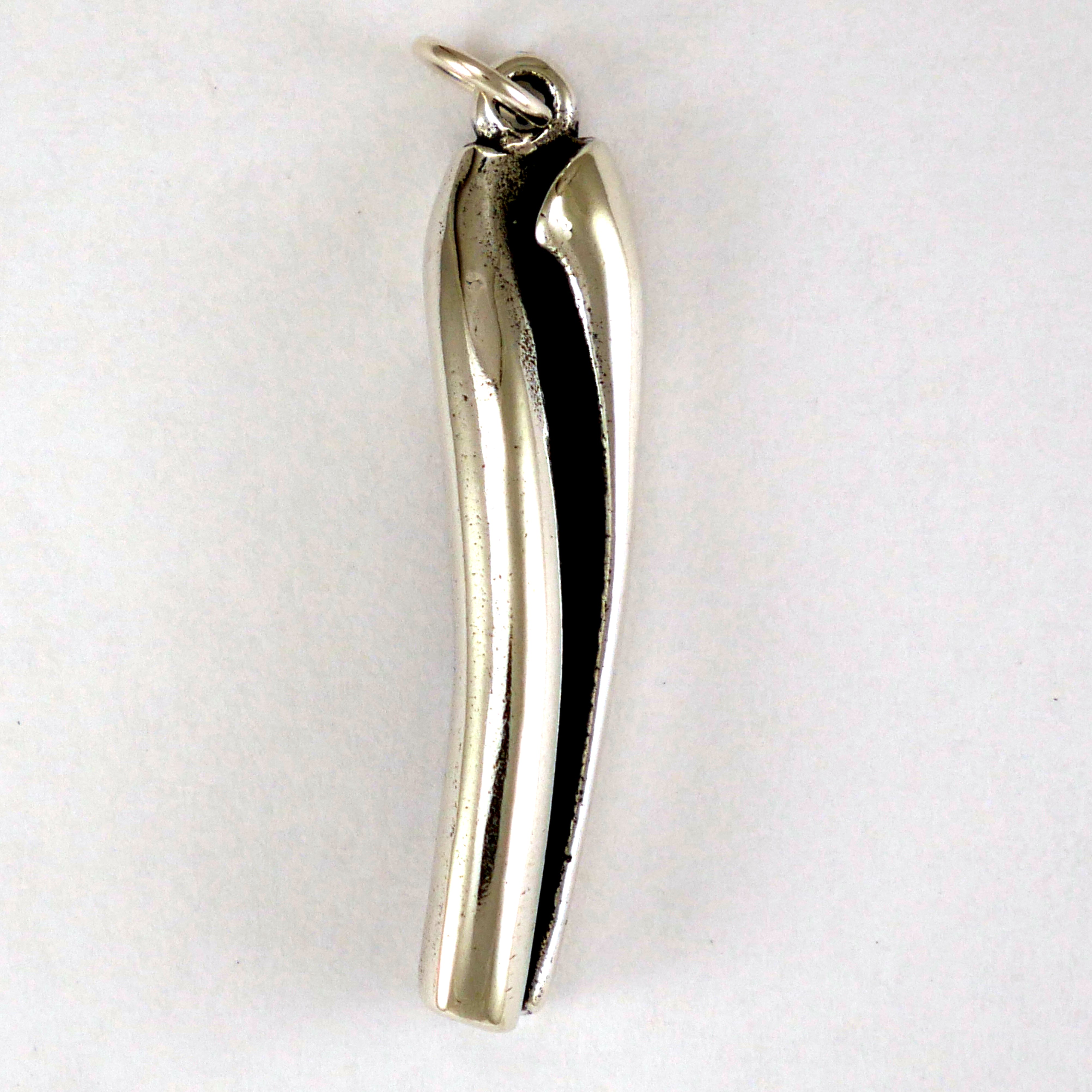 sterling silver casarecce pasta charm