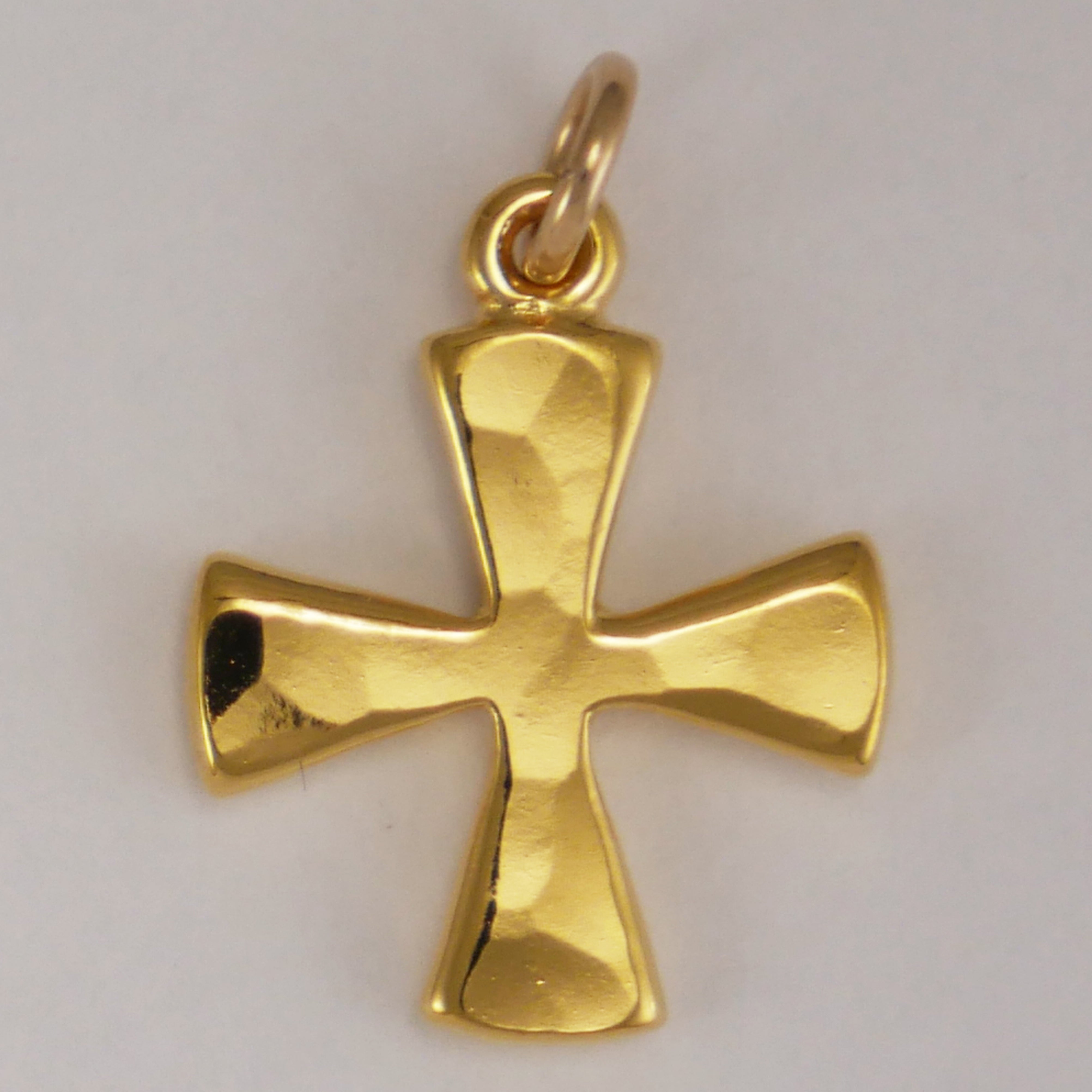 Gold cross charm or pendant - CharmWorks
