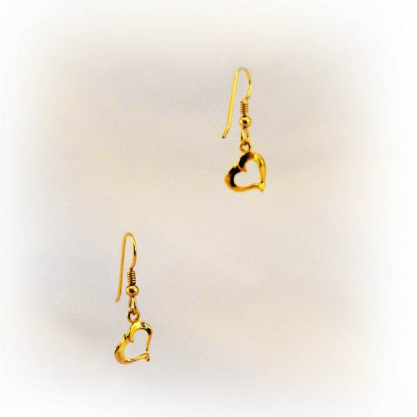 Fluted Heart Earrings - Charmworks