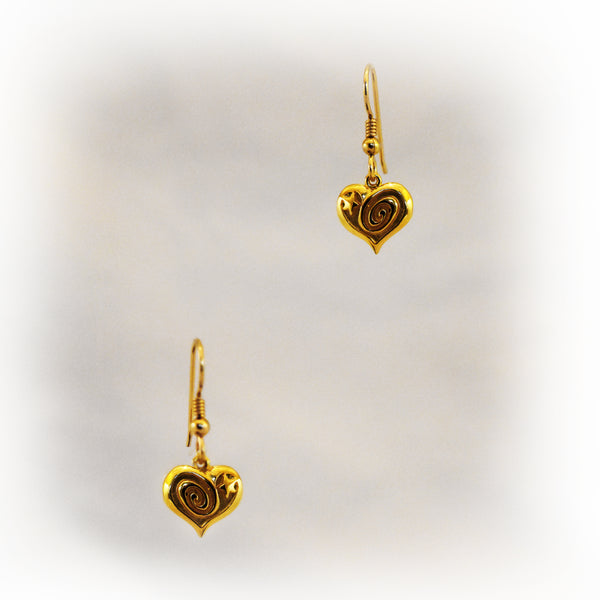 Swirl And Star Heart Earrings - Charmworks