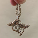 Doves with Hearts Pendant - Charmworks