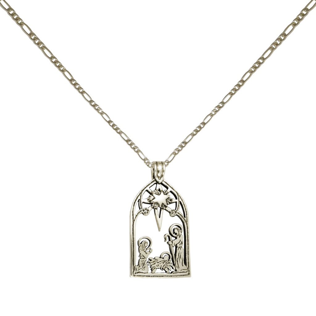 Nativity Scene Necklace Christmas Jewelry CharmWorks