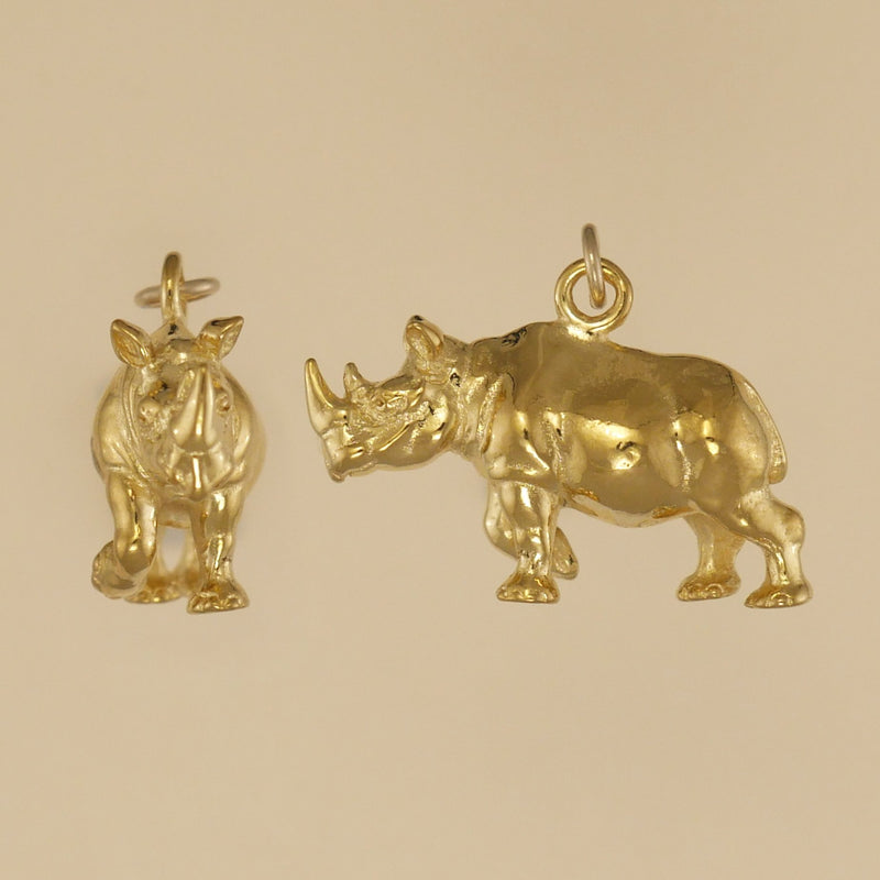 Black Rhinoceros Pendant - Charmworks