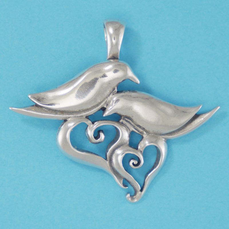 Doves and Hearts Pendant - Charmworks