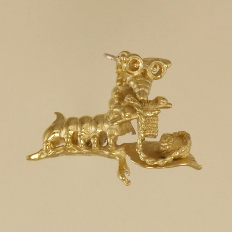 Knitting Silkworm Charm - Charmworks