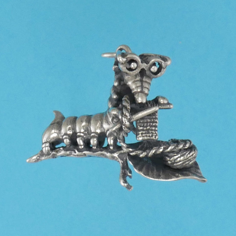 Knitting Silkworm Charm - Charmworks