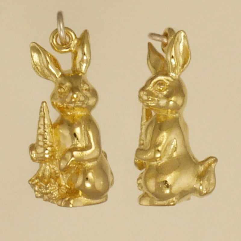 Bunny Rabbit With Carrot Charm - Charmworks