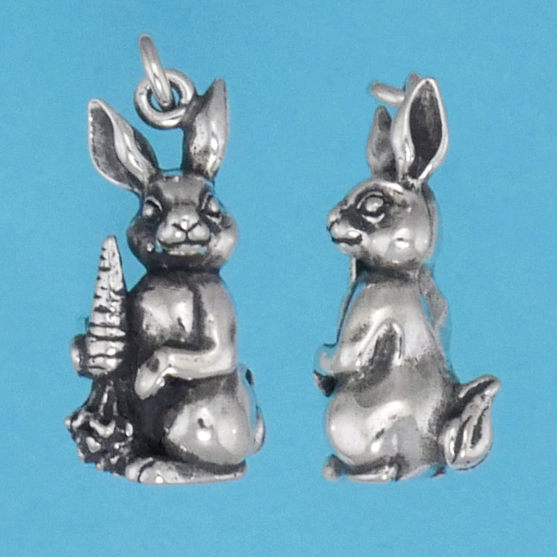 Bunny Rabbit With Carrot Charm - Charmworks