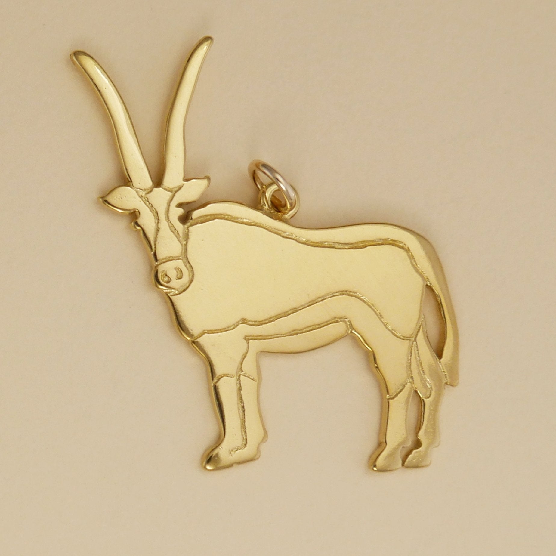 Gemsbok Antelope Pendant - Charmworks
