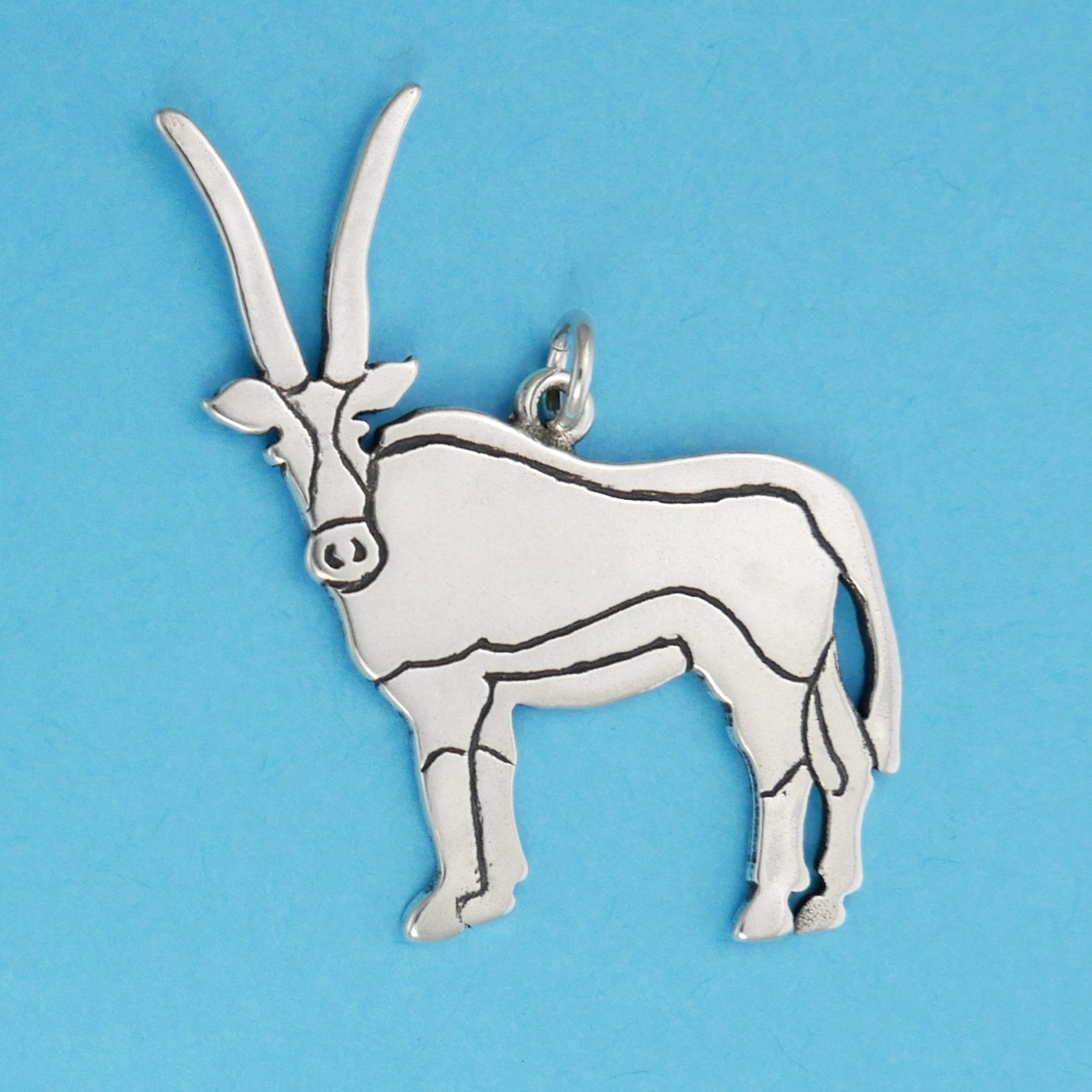 Gemsbok Antelope Pendant - Charmworks