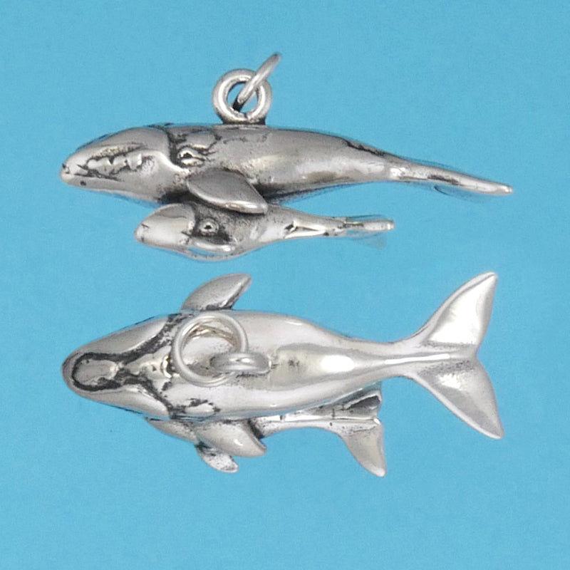 Right Whale With Calf Charm - Charmworks