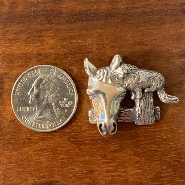 Cat With Horse Pendant - Charmworks
