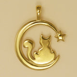 Cat And Moon Pendant - Charmworks
