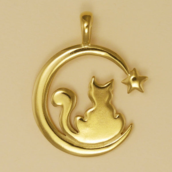 Cat And Moon Pendant - Charmworks