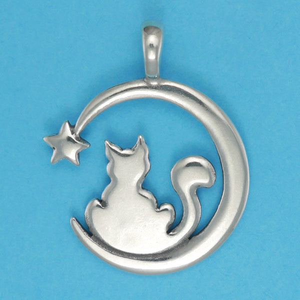 Cat And Moon Pendant - Charmworks