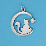 Cat And Moon Charm - Charmworks