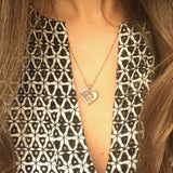 Wolf Paw Print Heart Pendant - Charmworks