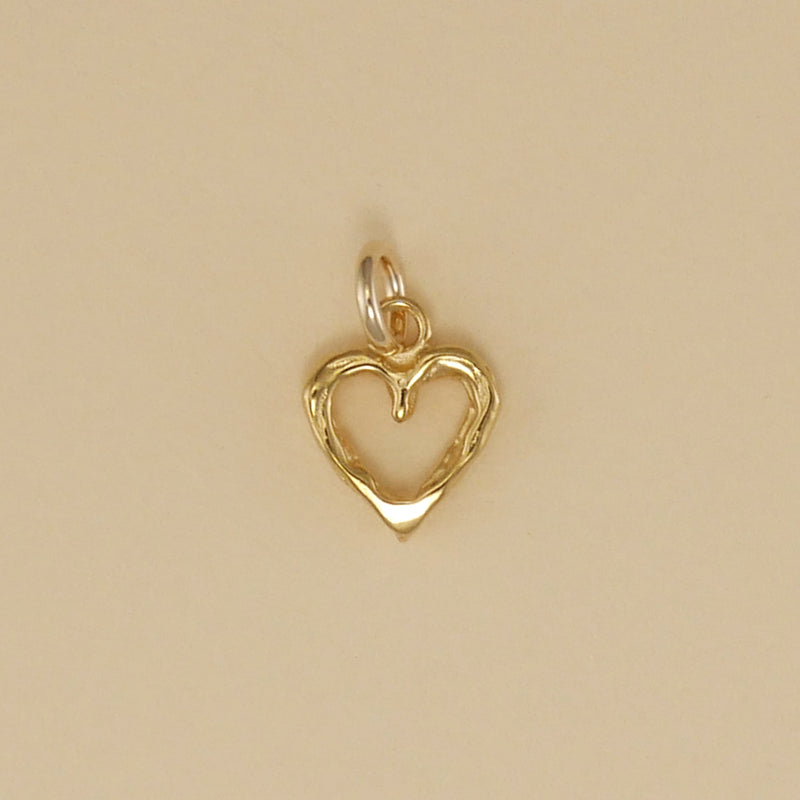 Textured Heart Charm - Charmworks