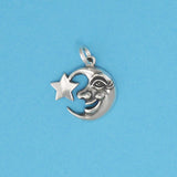 Moon Face With Star Charm - Charmworks