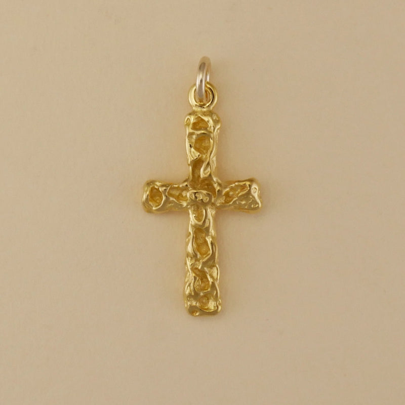 Textured Cross Charm - Charmworks