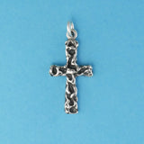 Textured Cross Charm - Charmworks