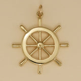 Ship Wheel Pendant - Charmworks